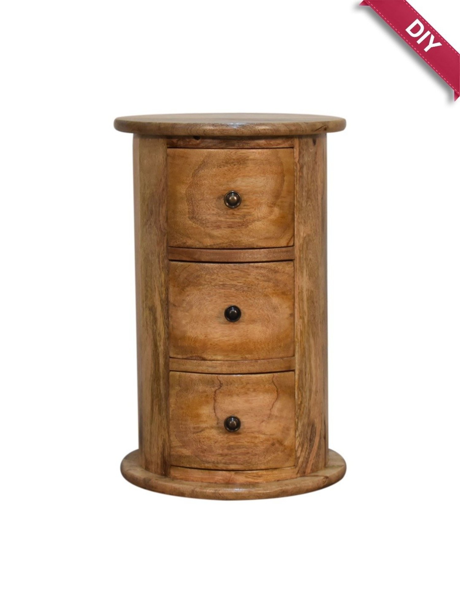 Artisan Furniture Mini Drum Brown Wood Chest