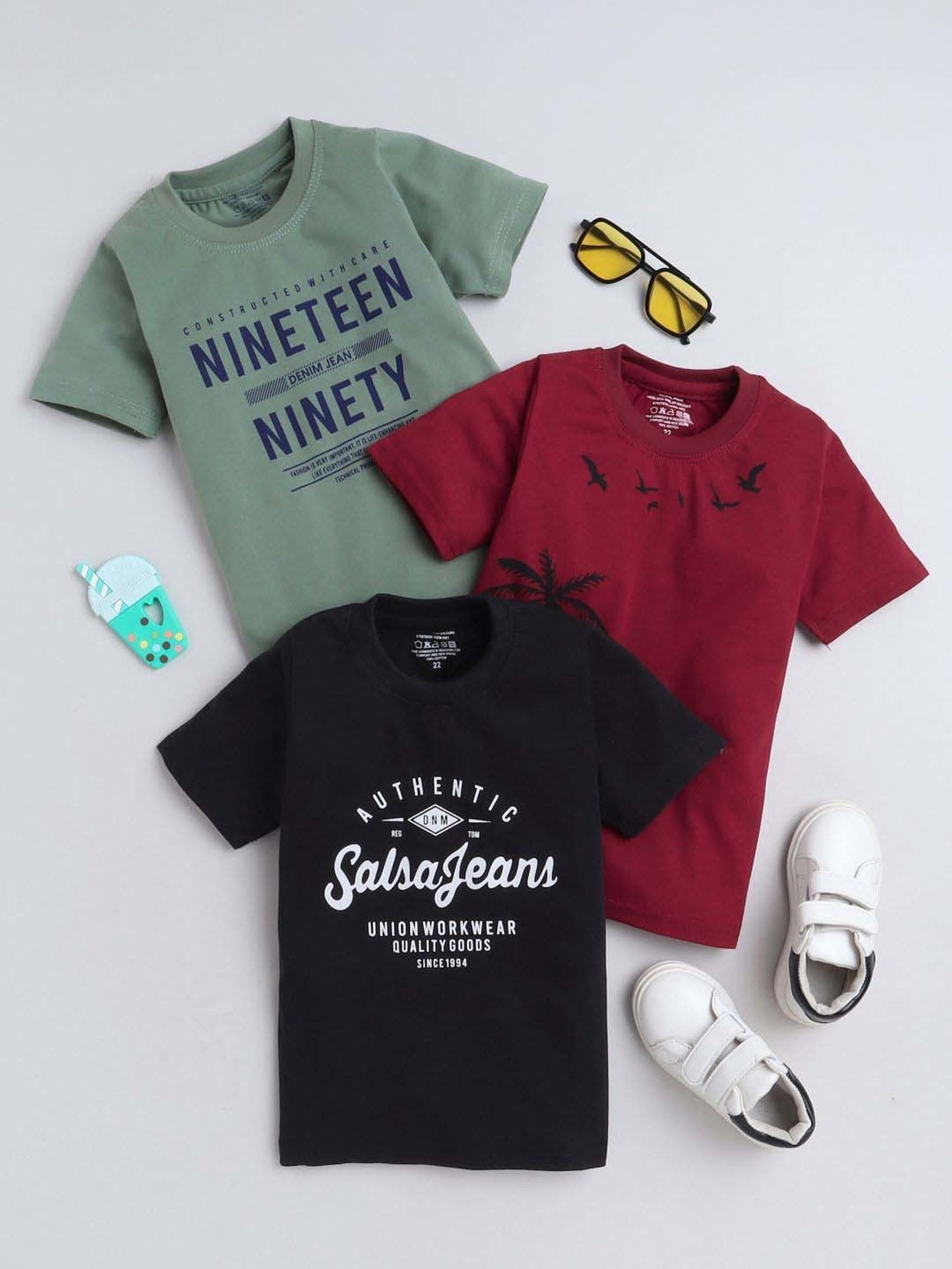 Fourfolds Unisex Multicolor Printed T-Shirt