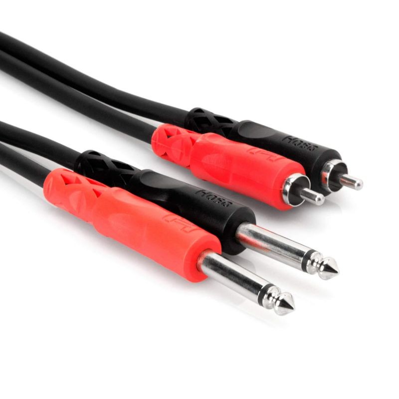 Hosa Dual Cable, RCA to 1/4'', 6.6'