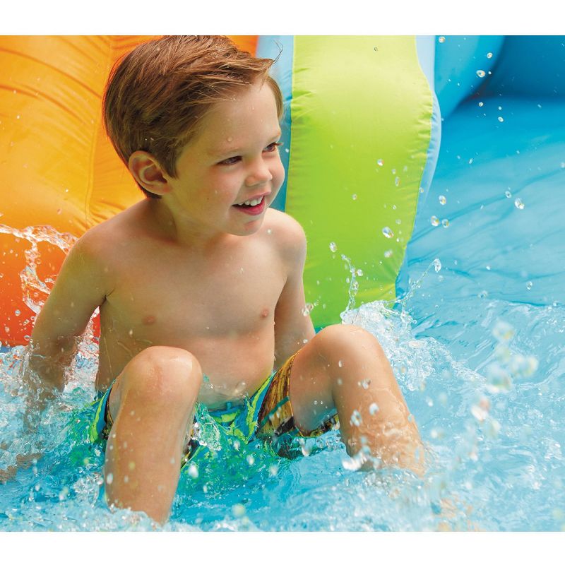 Costway Inflatable Water Slide Crab Dual Slide Bounce House Splash Pool W/ 950W Blower