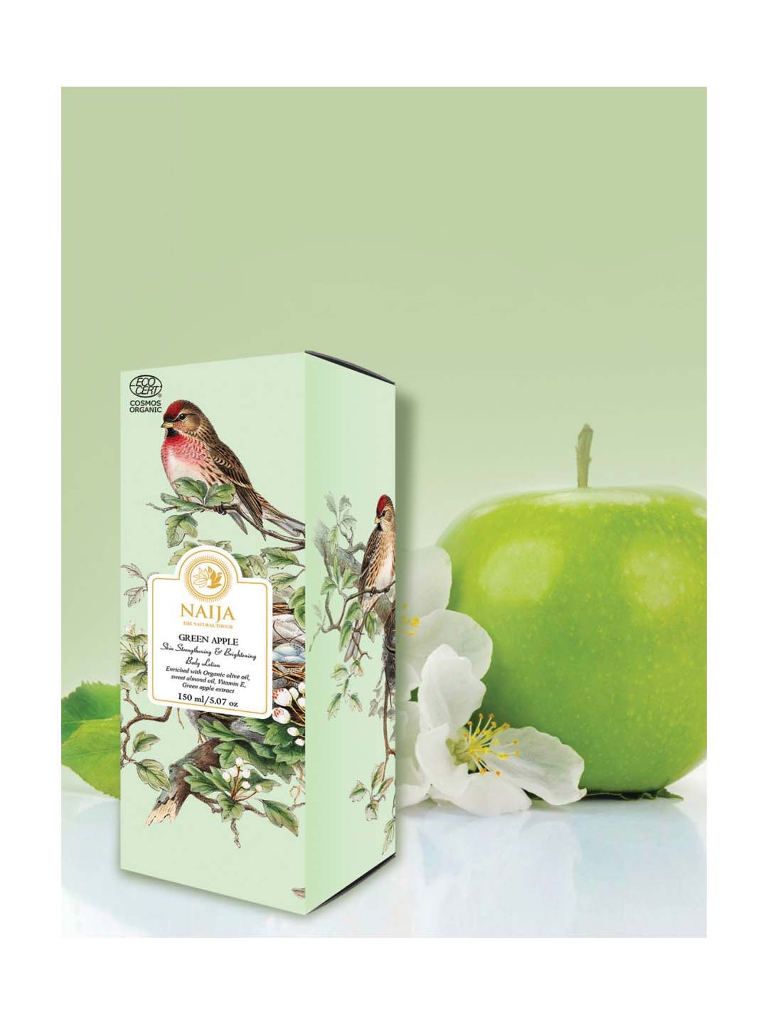NAIJA Green Apple Skin Strengthening and Brightening Body Lotion - 150 ml