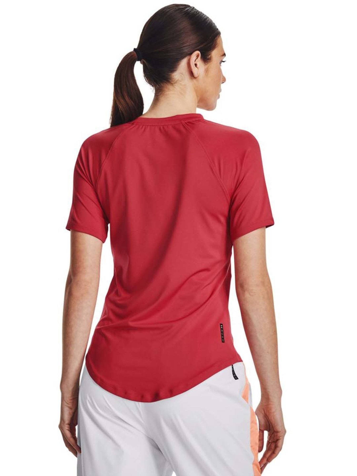 UNDER ARMOUR Red Logo Print Sports T-Shirt