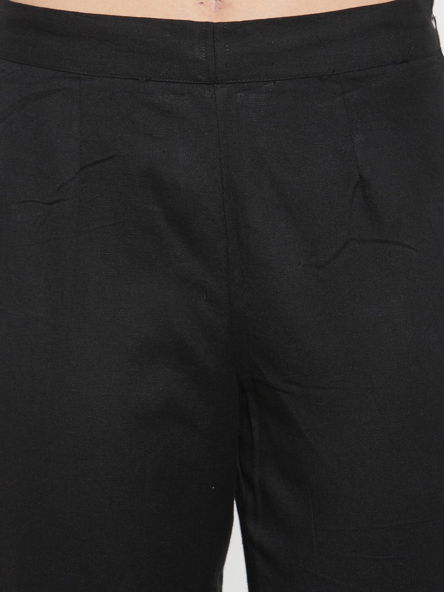 Indibelle Black Cotton Trousers