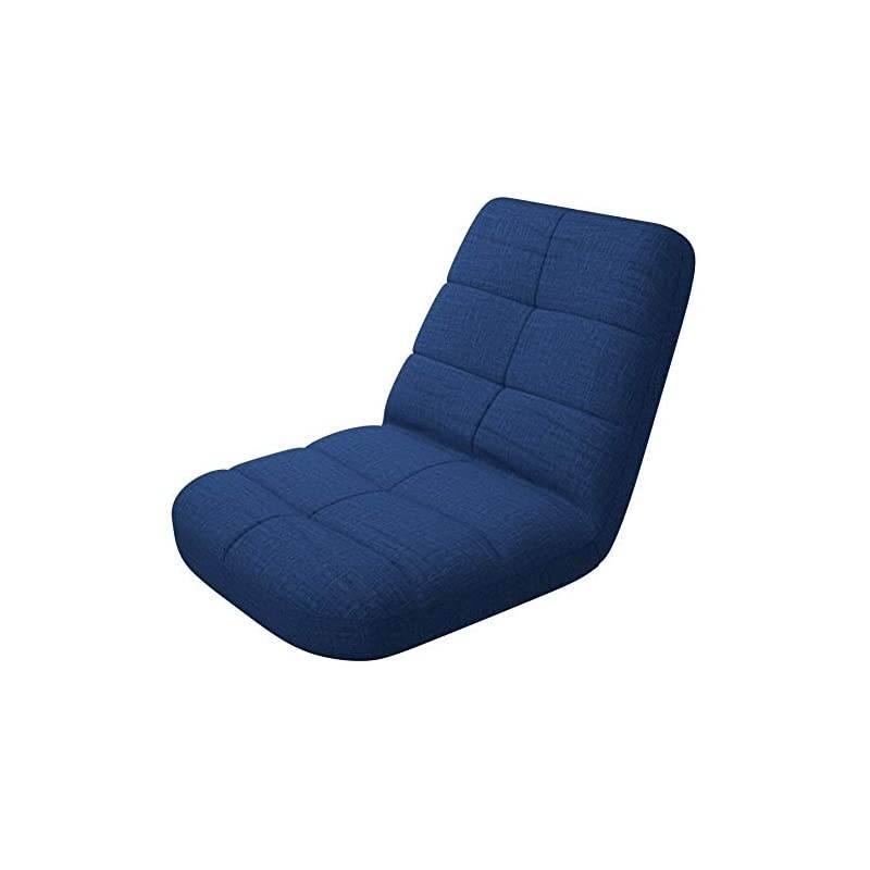 Easy Lounge Floor Chair- Adjustable Padded Folding Chair with Back Support, Comfortable Gaming Chair with Backrest for Home and Office, Blue&hellip;