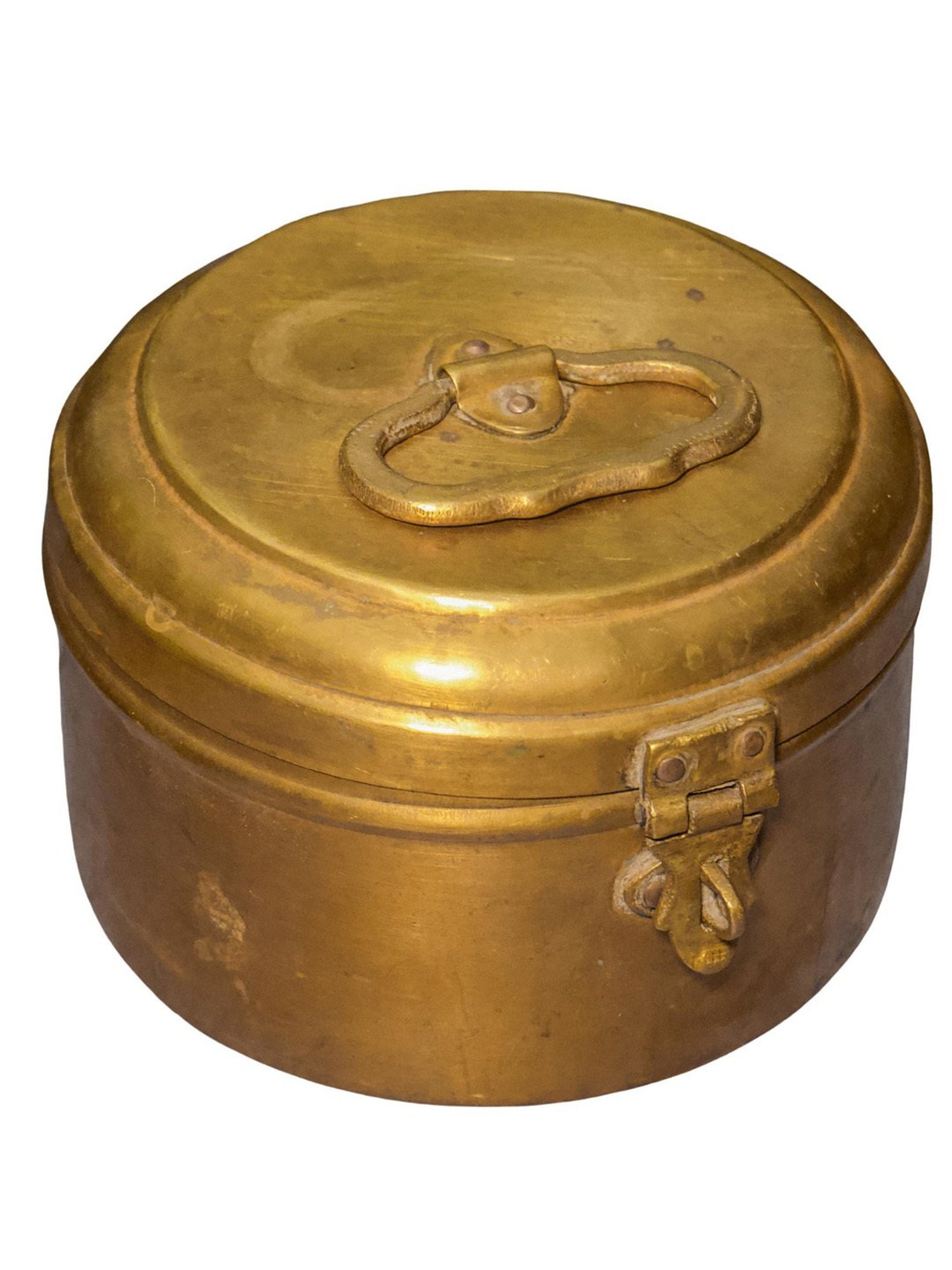 Ambi Handcrafted Vintage Brass Storage Box Large