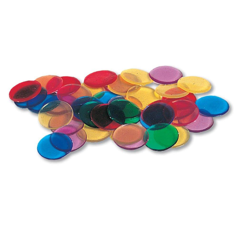 ETA hand2mind Plastic, Round, Clear Counters, Math Tokens Classroom Bulk Kit (Set of 5000)