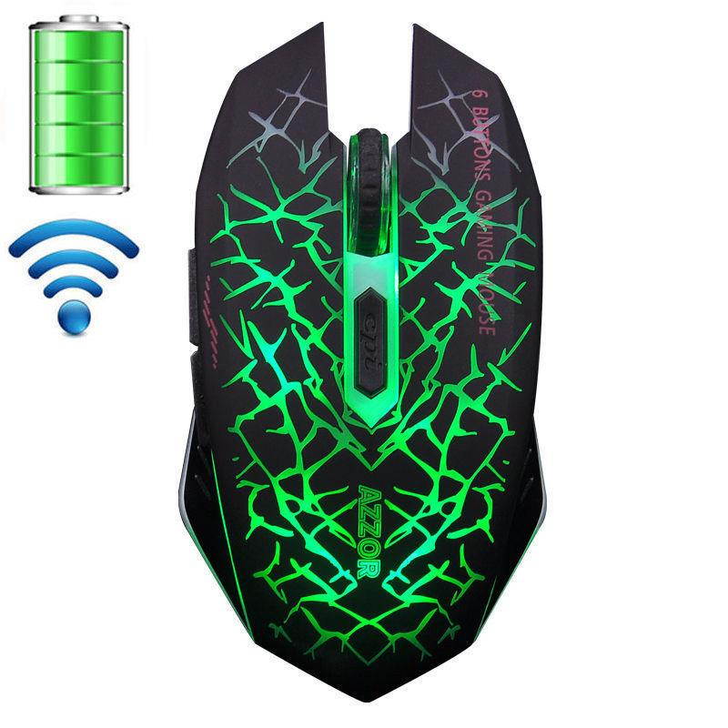 2.4GHz Wireless AZZOR M6 Rechargeable Silent Ergonomic Optical Usb Gaming Mouse