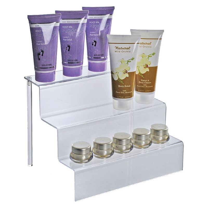 Azar Three-Tier Counter Step Display: 12" x 8.5" x 8.75" 4ct