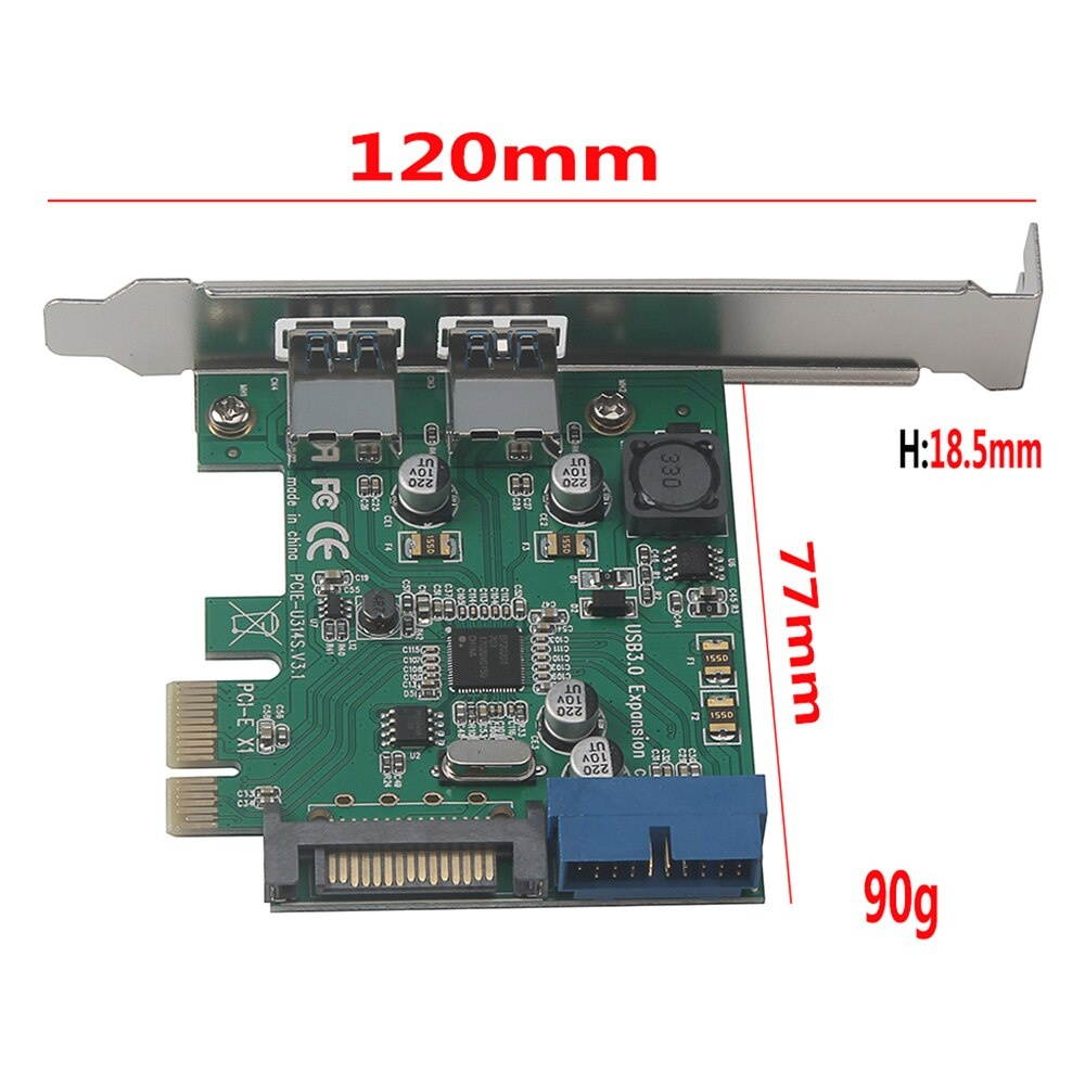 PCI-E to 3.0  Speed Expansion Card 19-PIN PCI Express Adapter Converter Card For Desktop PC
