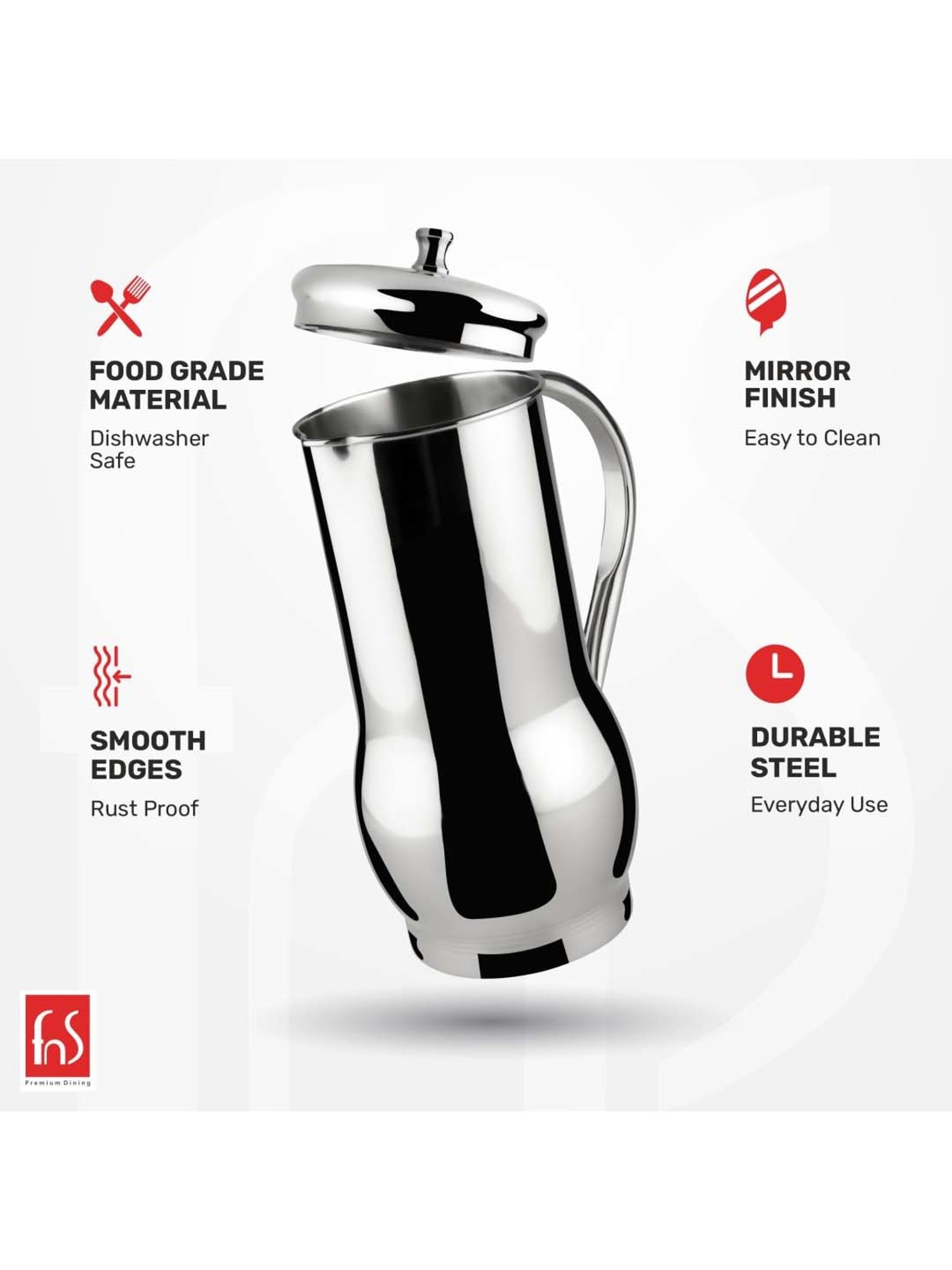 Pasabahce Transparent Victorian Caraffe Pitchers (1.18 L)