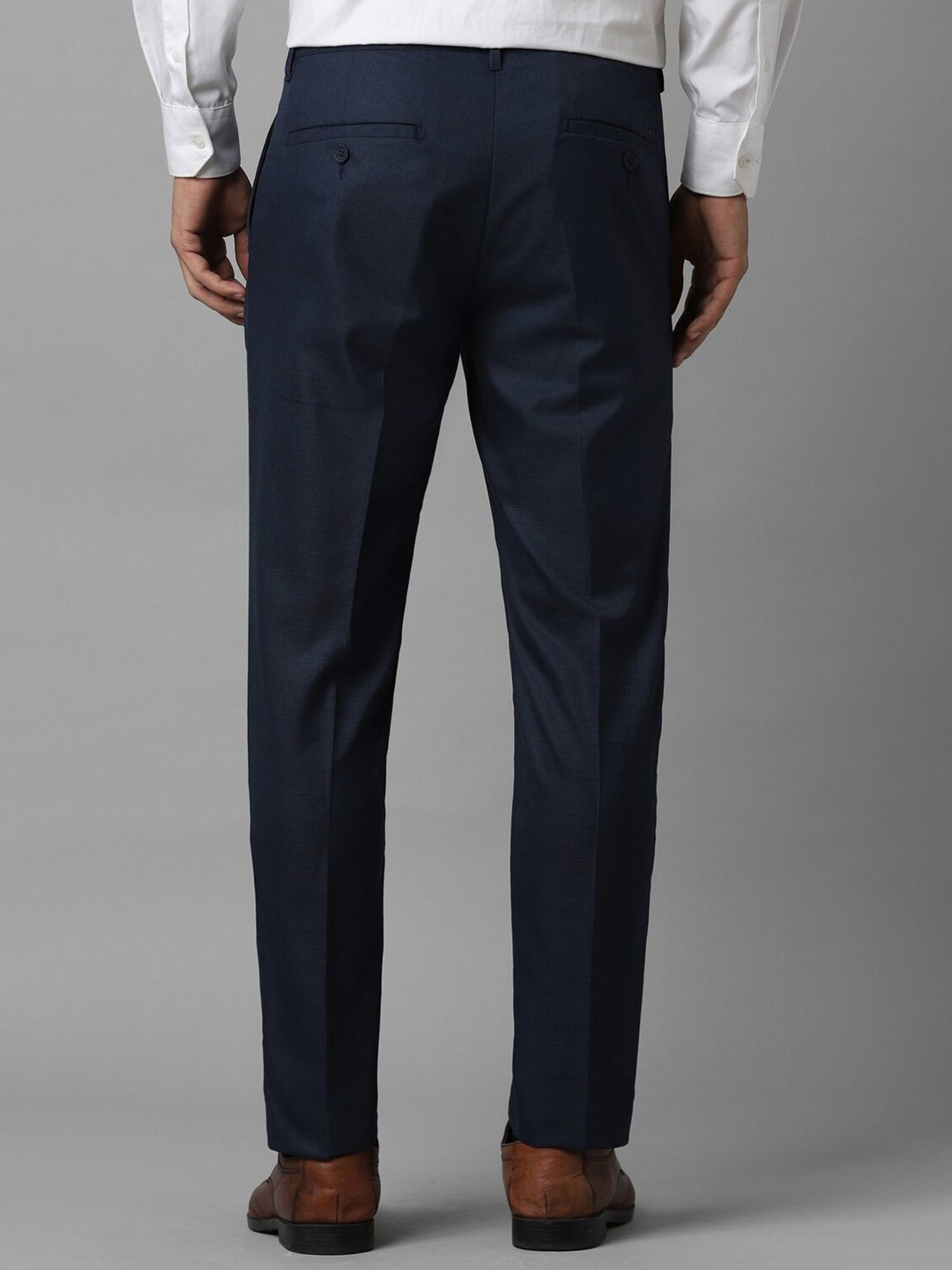 Louis Philippe Sport Navy Slim Fit Trousers