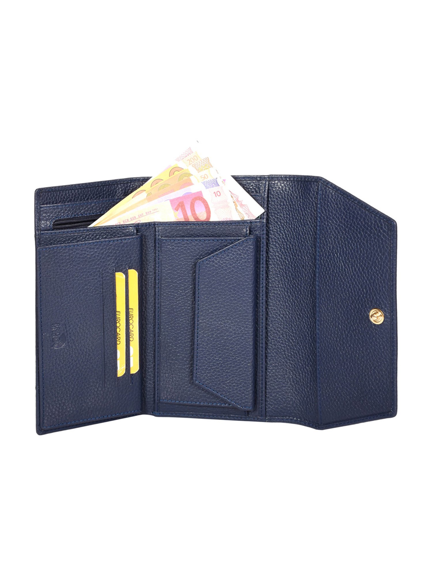 Sassora Lyla Navy Blue Large Leather Purse