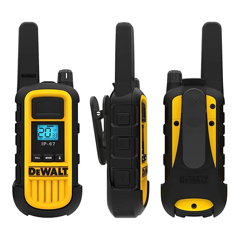 DXFRS800 2 Watt Heavy Duty Walkie Talkies - Waterproof, Shock Resistant, Long Range & Rechargeable Two-Way Radio with VOX (6 Pack w/ Gang Charger) (DXFRS800-BCH6)