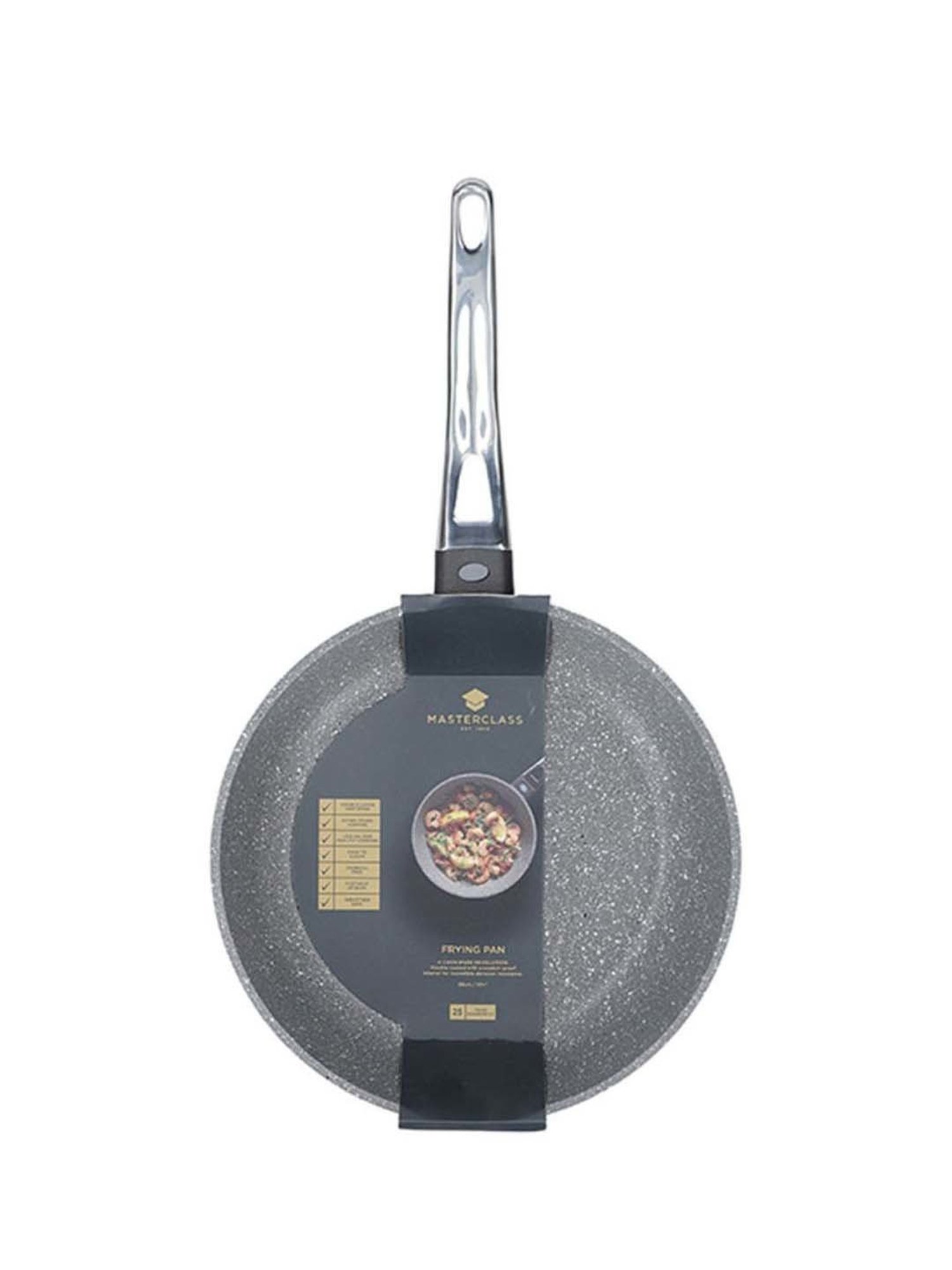 MasterClass Grey Medium Aluminium Fry Pan - 26 cm