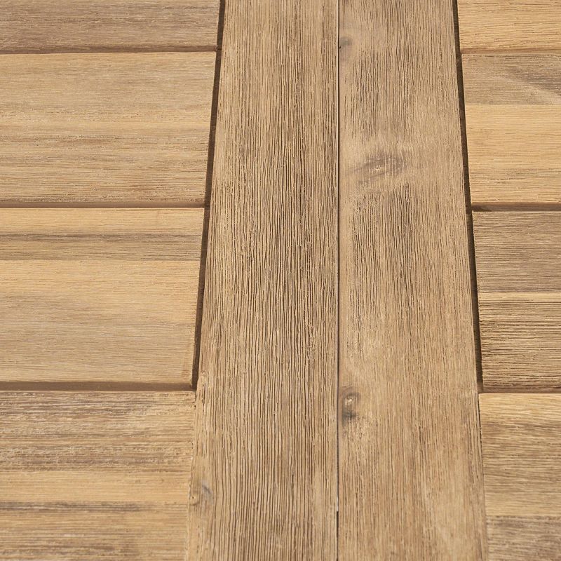 Horton 6pc Acacia Wood/Wicker Patio Dining Set - Brown/Cream - Christopher Knight Home