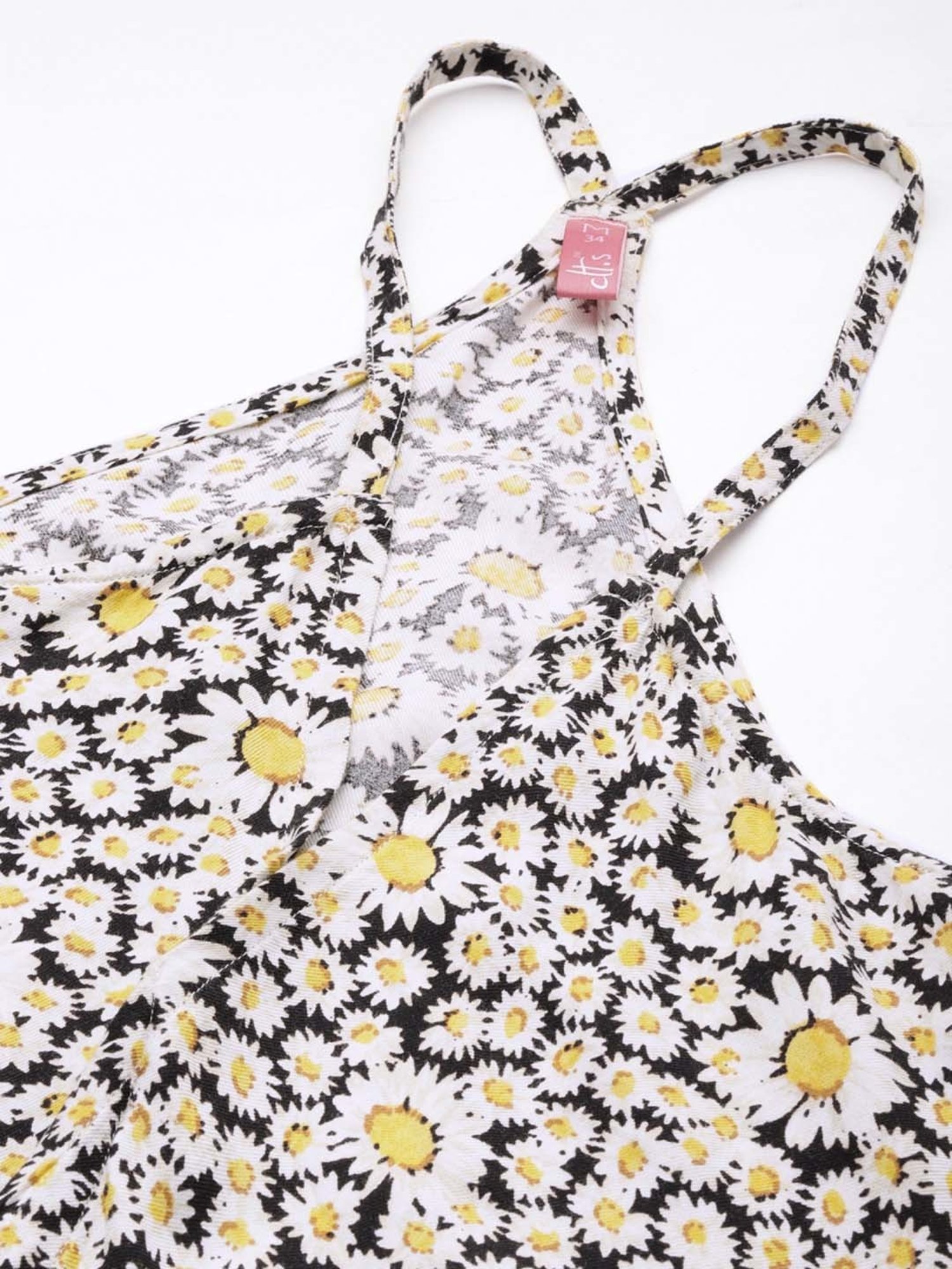 Clt.s Black Cotton Floral Print Nighty