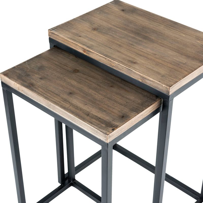 Parker Nesting Table Set Brown - ClickDecor