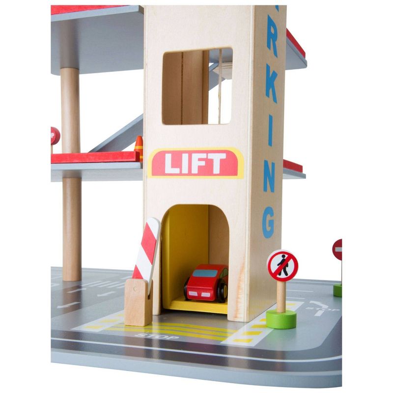 Small Foot Wooden Toys 3 Floor Parking Garage Playset