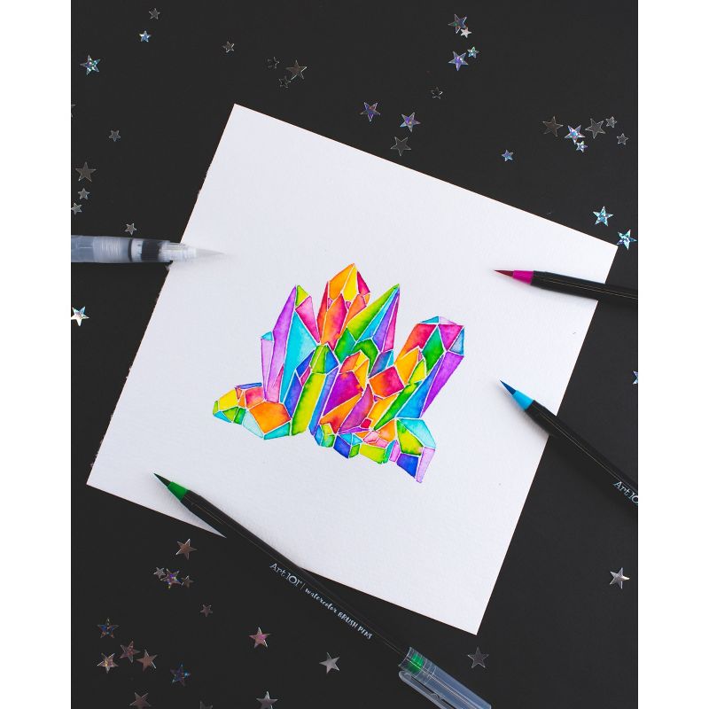 3pk 7+1 Watercolor Brush Pens - Art 101