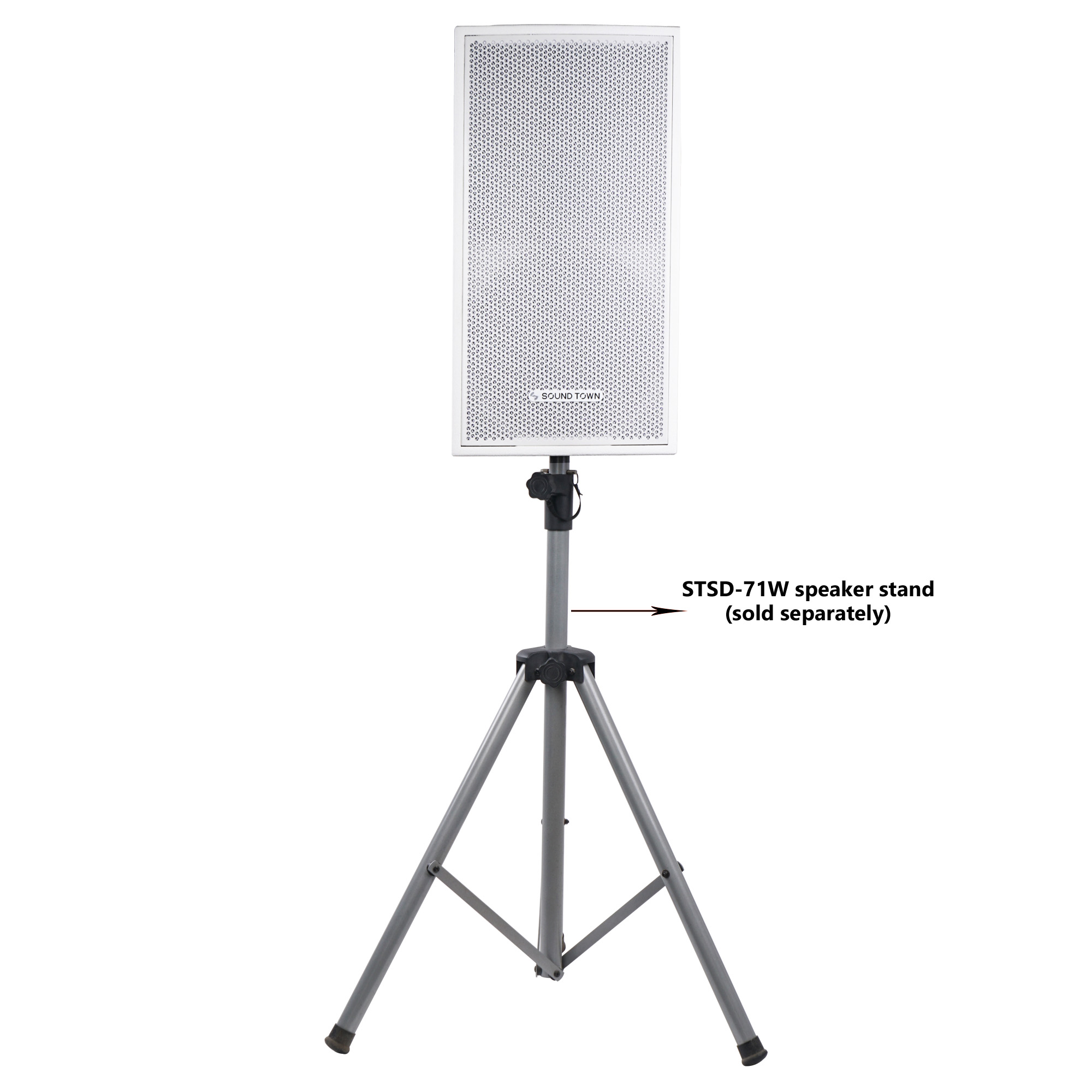 Sound Town CARME Series 12" 2-Way Powered Professional PA DJ Monitor Speaker, White w/ Compression Driver for Installation, Live Sound, Karaoke, Bar, Church