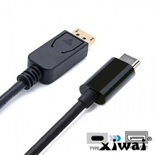 Xiwai USB 3.1 USB-C to DisplayPort DP 4K UHD HDTV Cable for Chromebook & Macbook & Laptop Black Type C