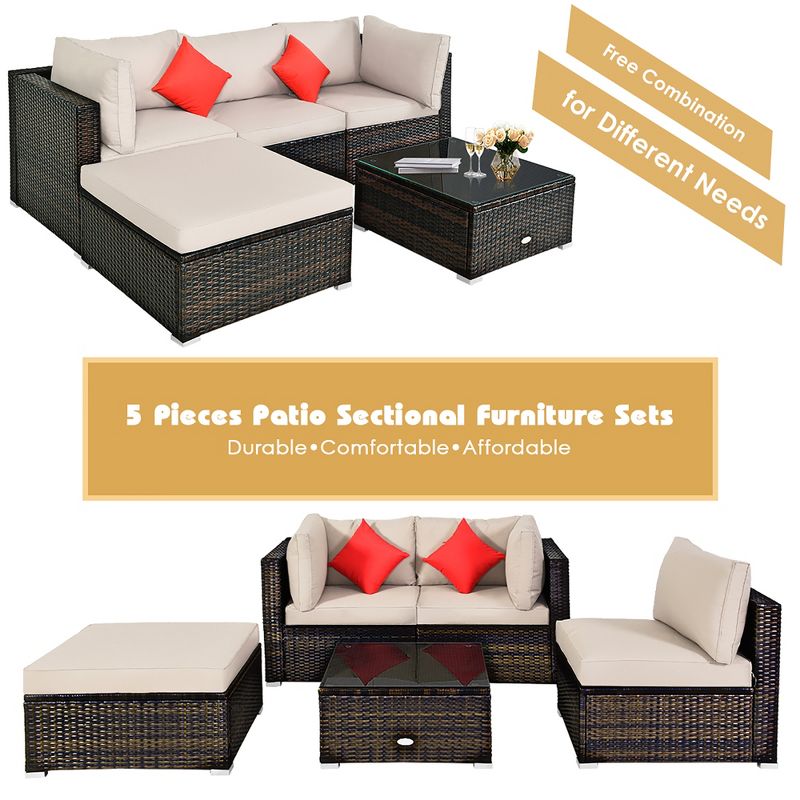 7pc Studio Shine Collection Patio Conversation Set with Sofa, 4 Armchairs & 2 Tables - W Unlimited