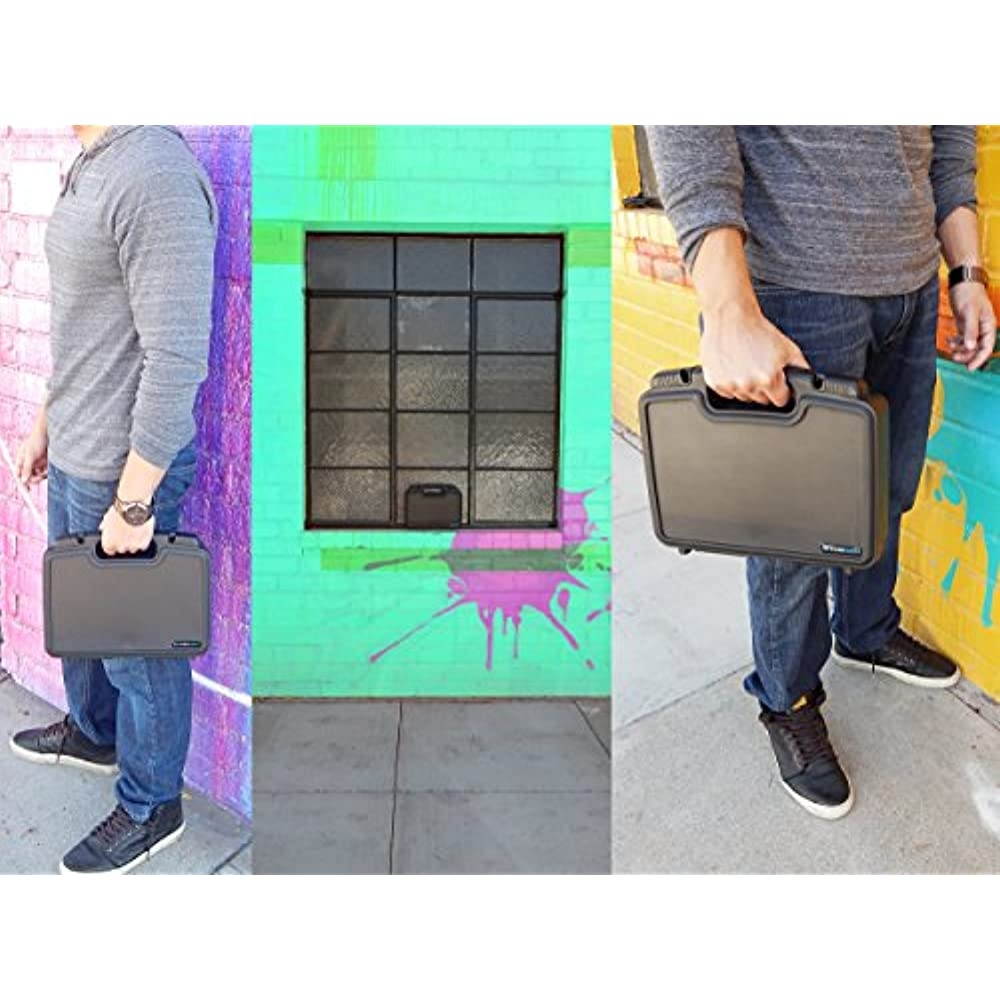 CASEMATIX Portable Projector Hard Case with Internal Customizable Diced Foam and Carrying Handle - Fits Sony Pico Mobile Projector MPCL1