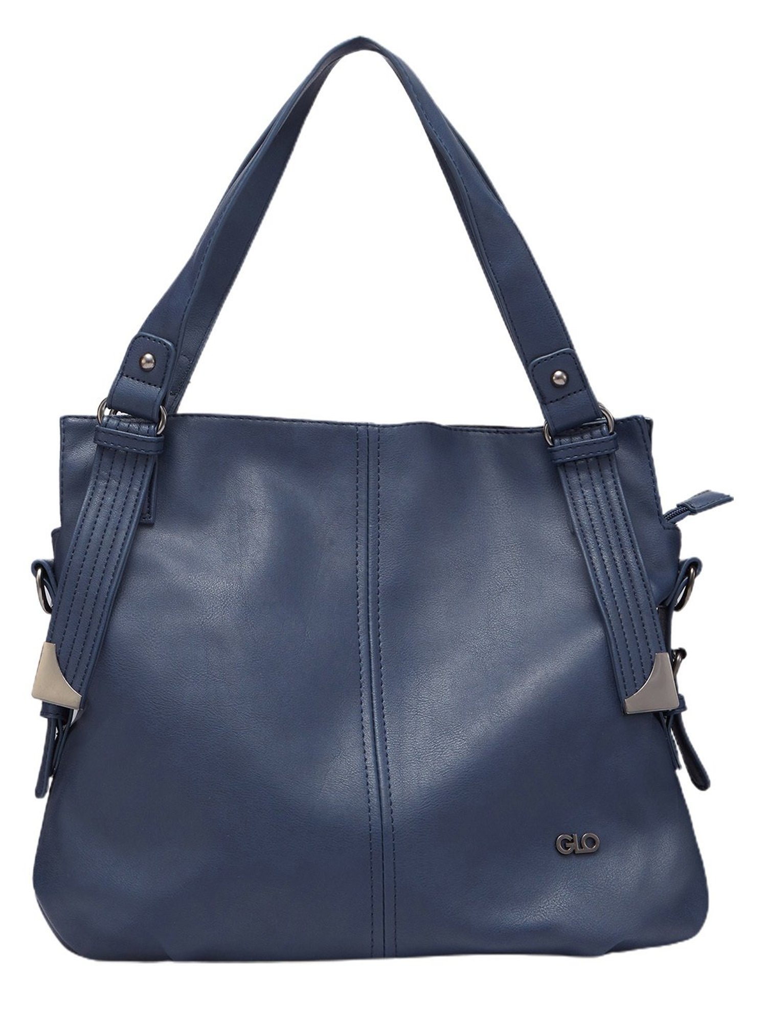 Globus Women Navy Solid Vegan Leather Hobo Bag