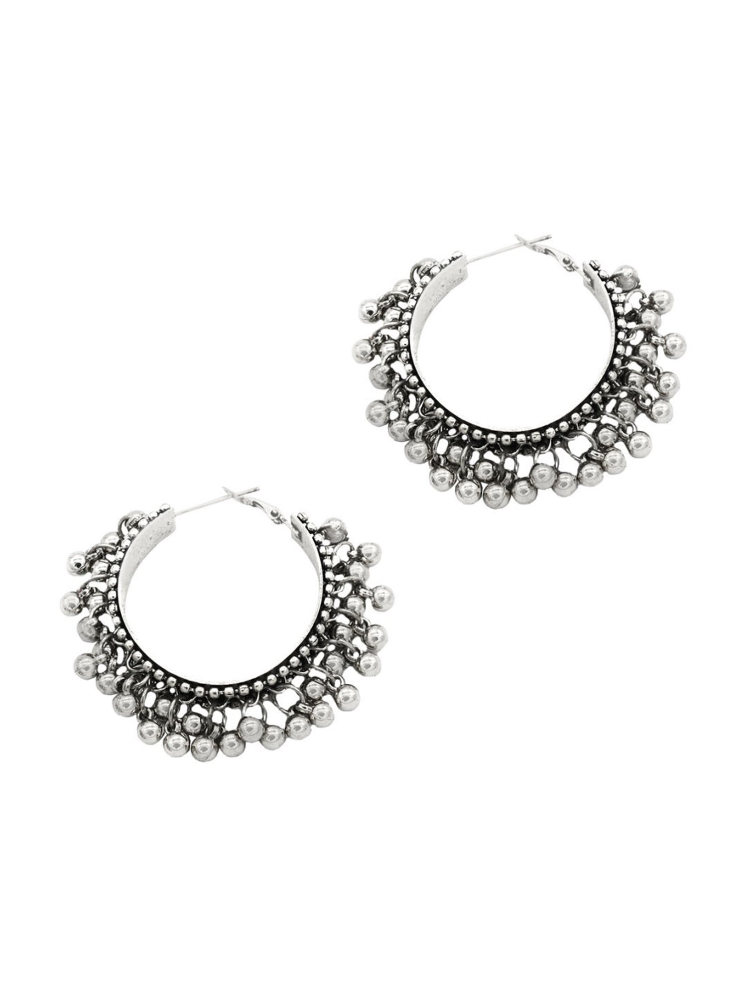 Teejh Gungroo Silver Bali Earrings