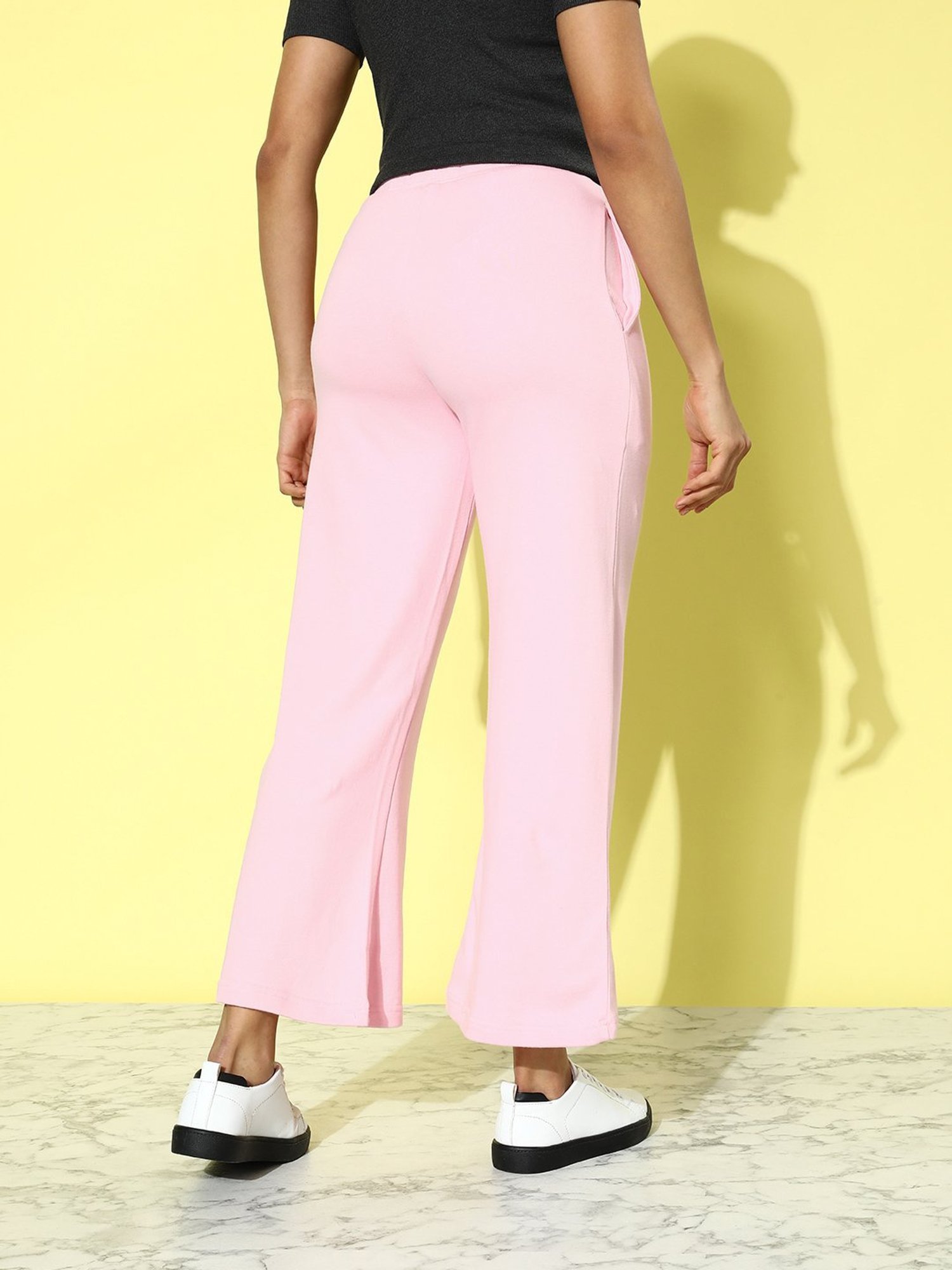 Dillinger Pink Fleece Regular Fit High Rise Trackpants