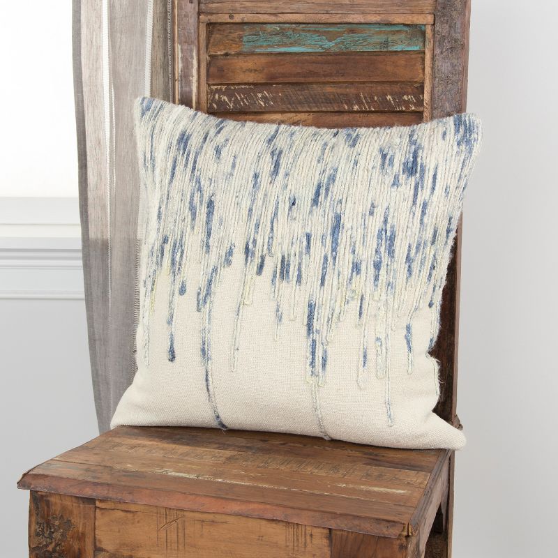 20"x20" Oversize Square Throw Pillow Blue - Rizzy Home