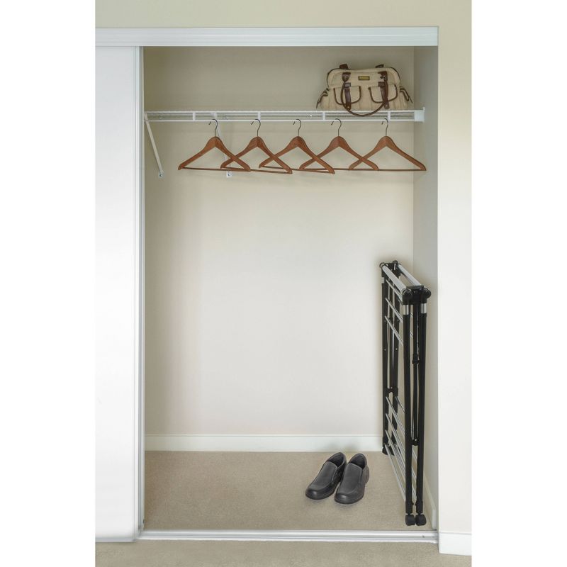 Greenway Stainless Steel Collapsible Double Bar Garment Rack