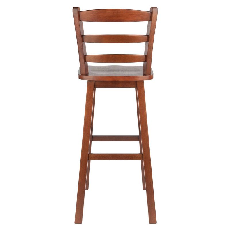 Scalera Ladder Back Swivel Seat Barstool Walnut - Winsome