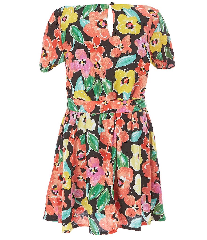 GB Girls Little Girls 2-6X Puff Sleeve Tie Waist Dress