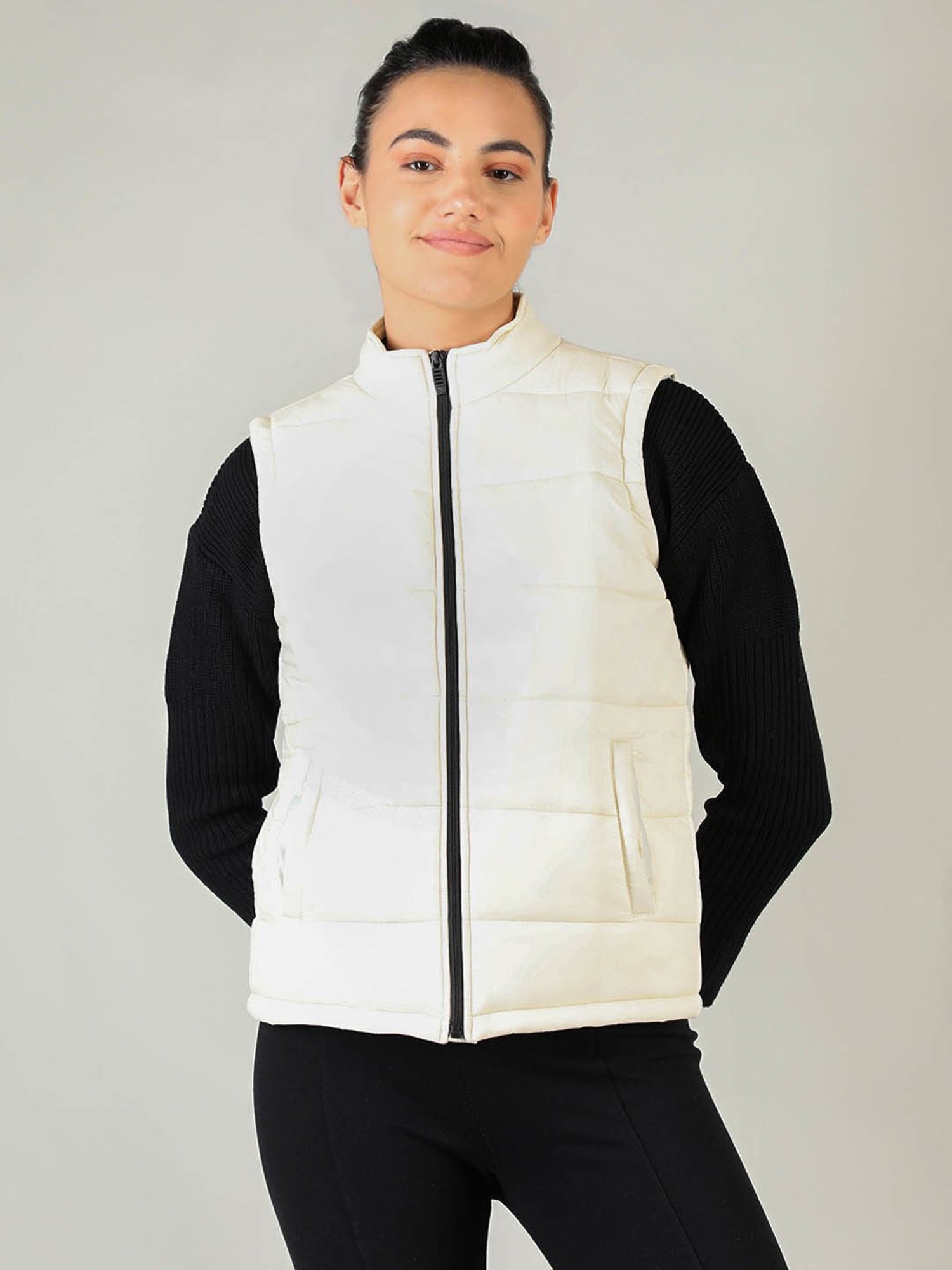 Chkokko White Quilted Jacket