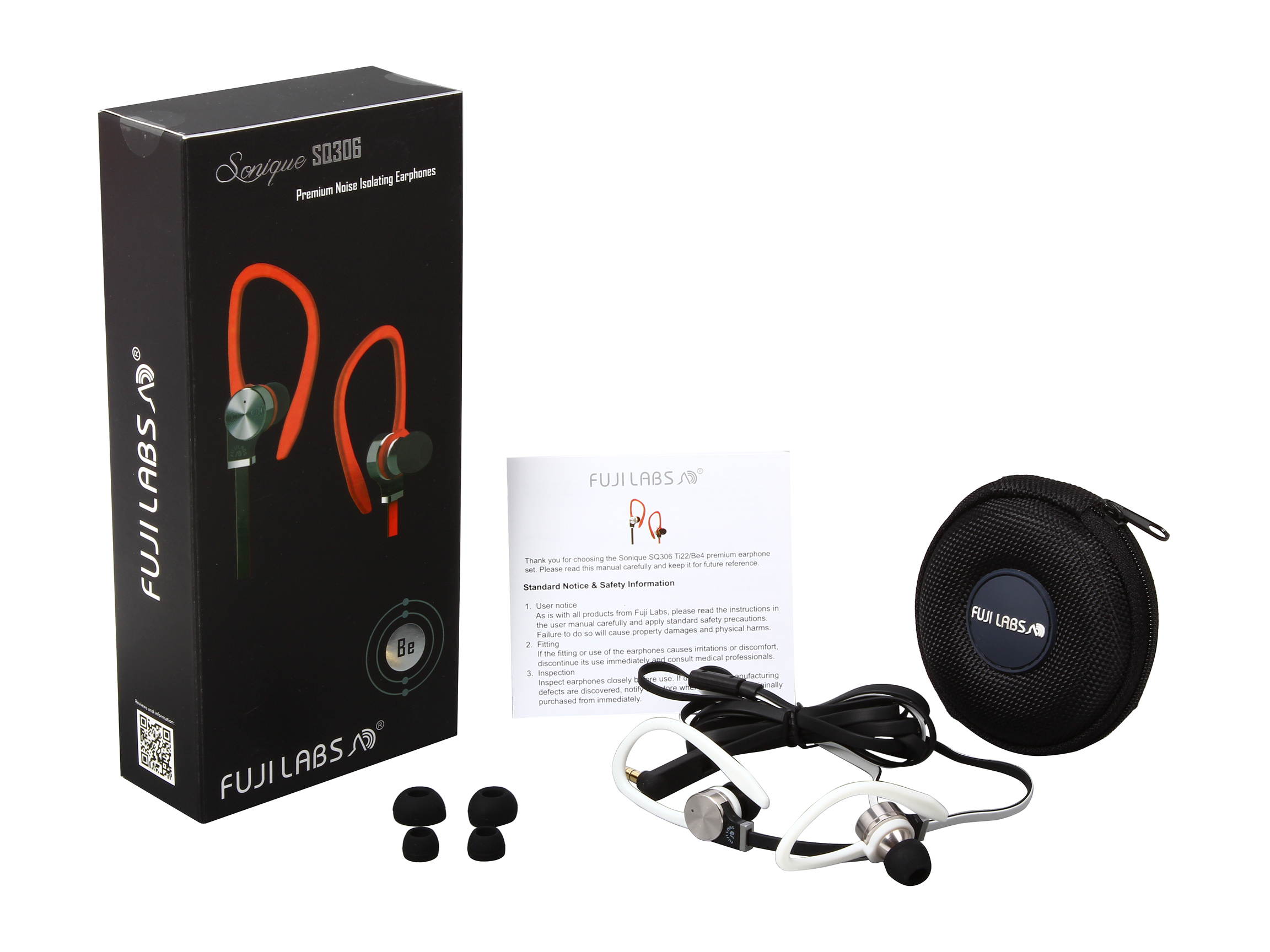 Fuji Labs Sonique SQ306 Premium Beryllium In-Ear Headphones