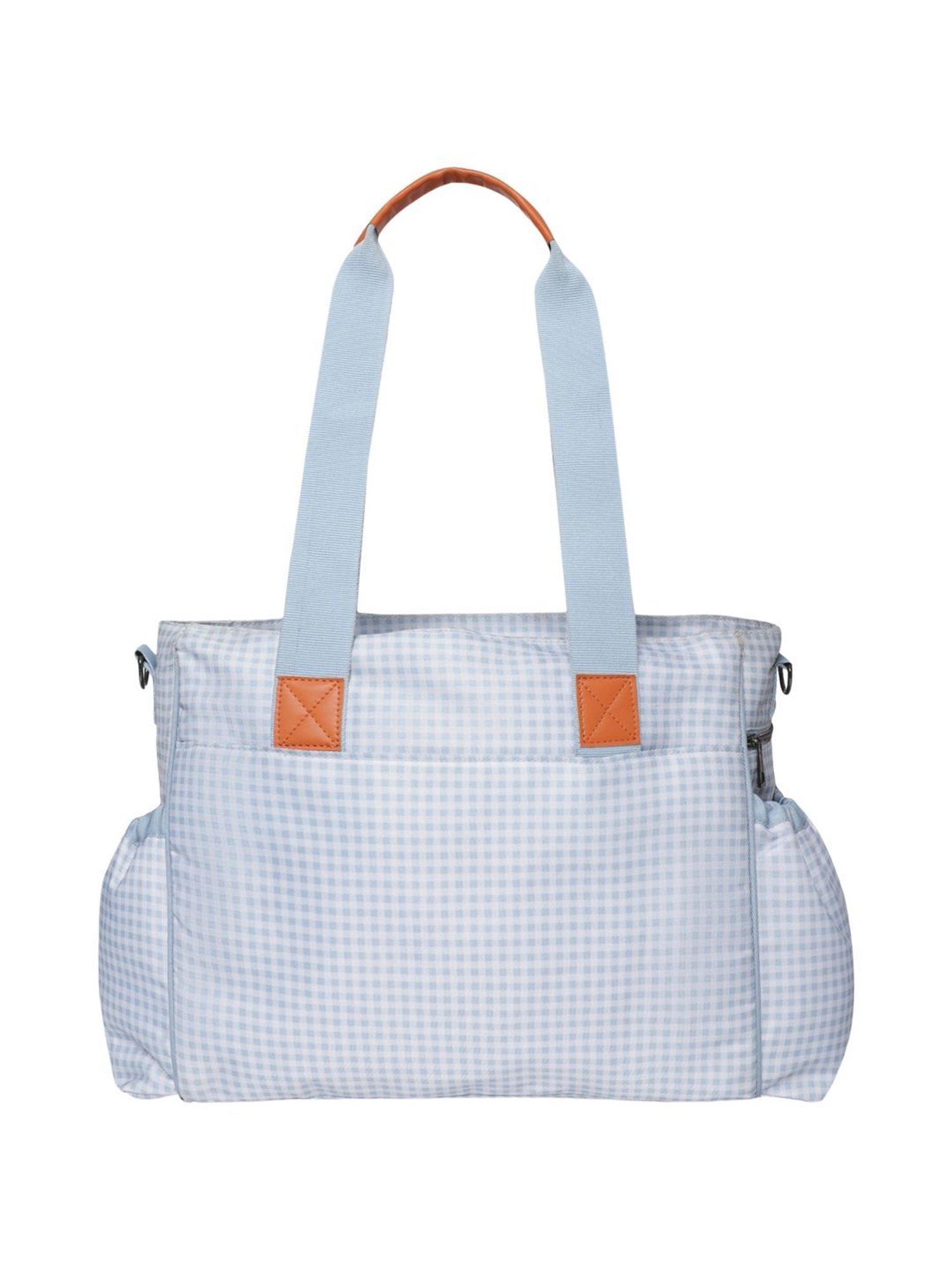 MiArcus Blue Gingham Check Print Diaper Bag