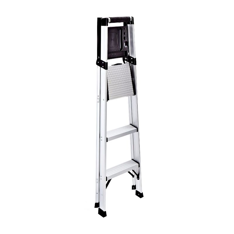 Rubbermaid 3-Step Lightweight Aluminum Step Stool with Oversized Project Tray