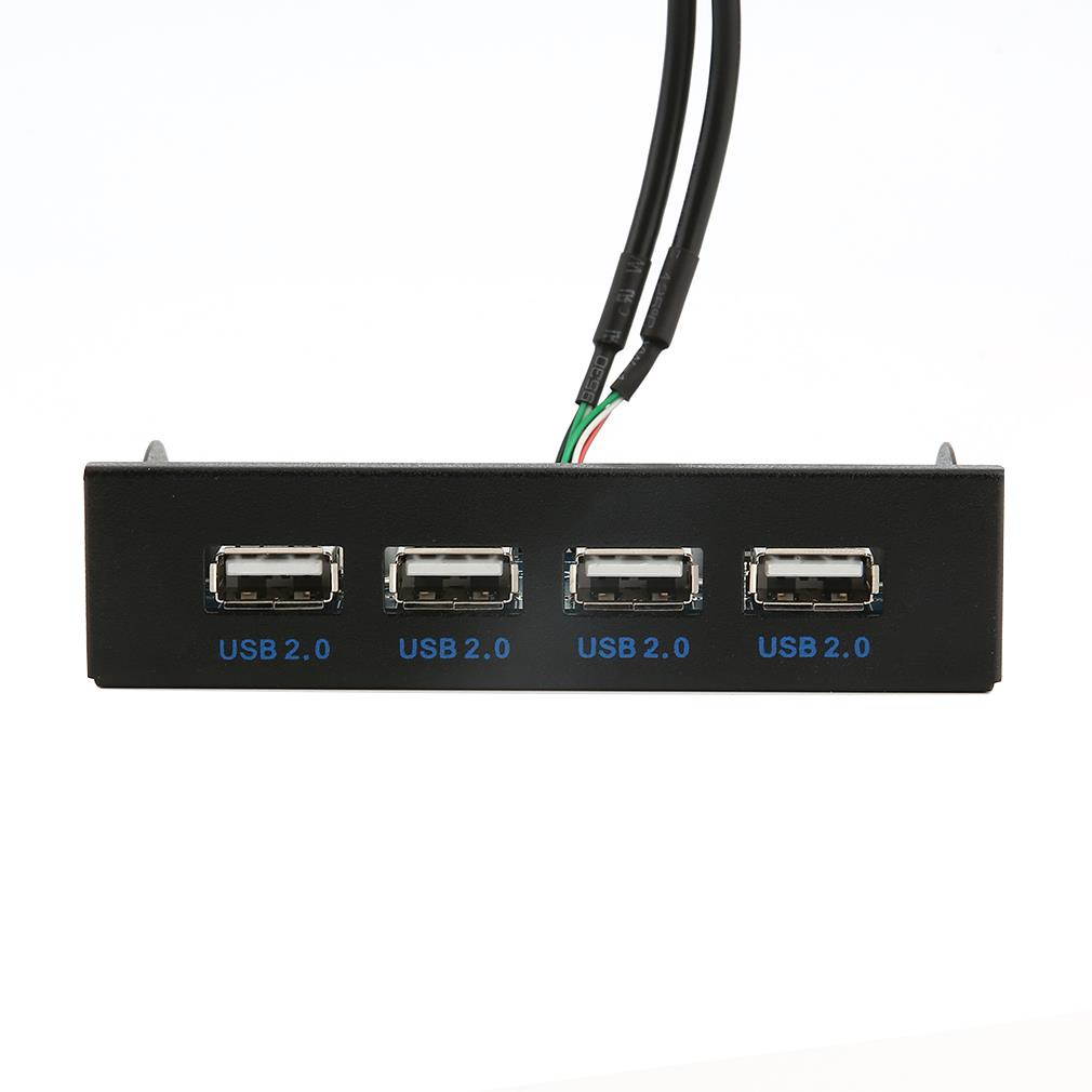 3.5 Inch Floppy Front Panel 4 Port USB Expansion Adapter Connector Mobile Rack