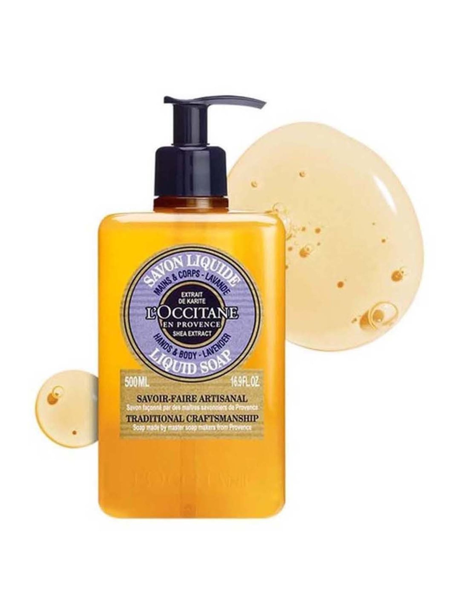L'Occitane Shea Butter Hands & Body Lavender Liquid Soap - 500 ml