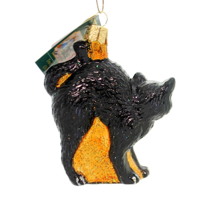 Old World Christmas 3.75" Scaredy Cat Halloween Black Spooky  -  Tree Ornaments