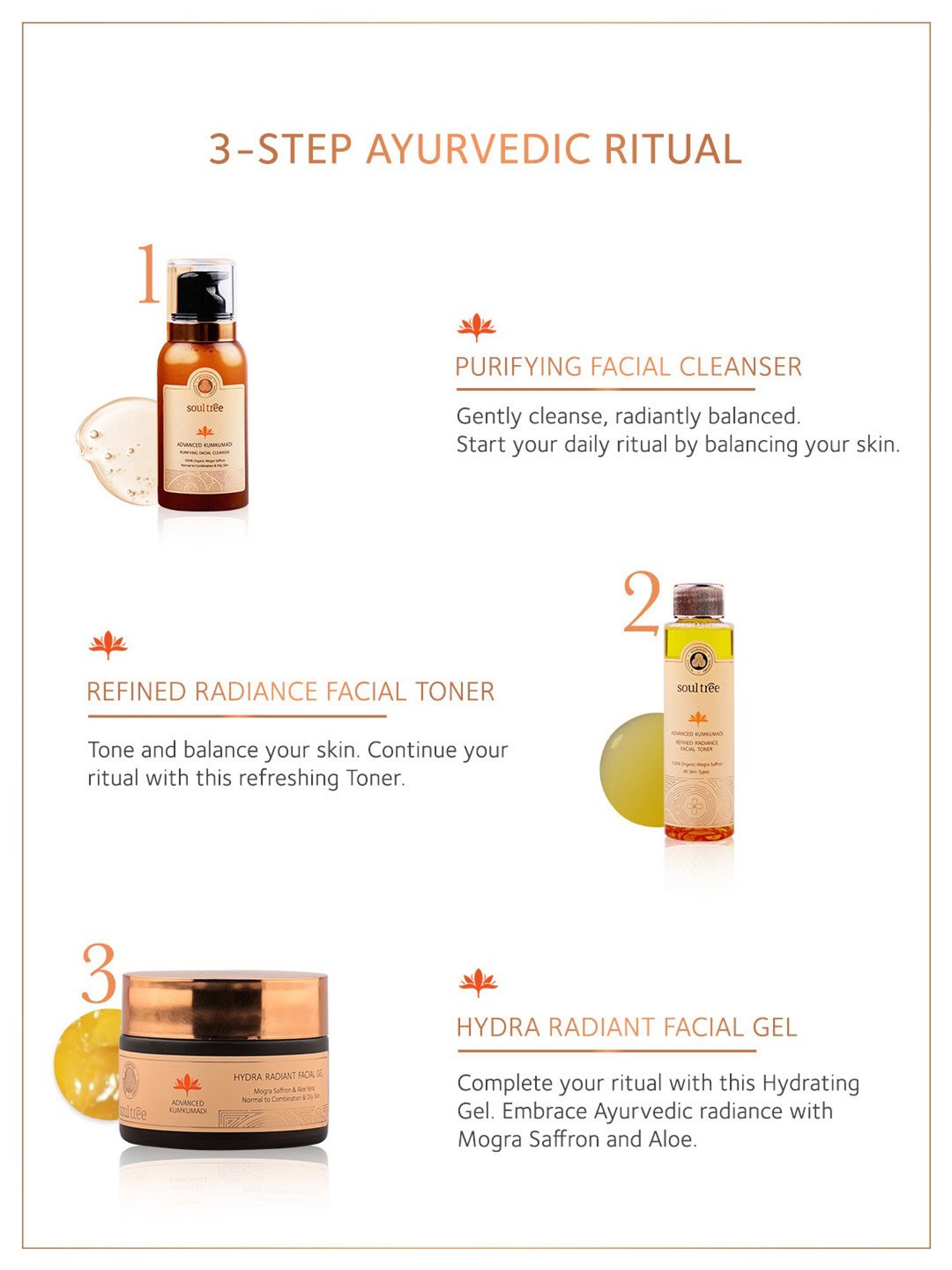 SoulTree Advanced Kumkumadi Hydra Radiant Facial Gel - 50 gm