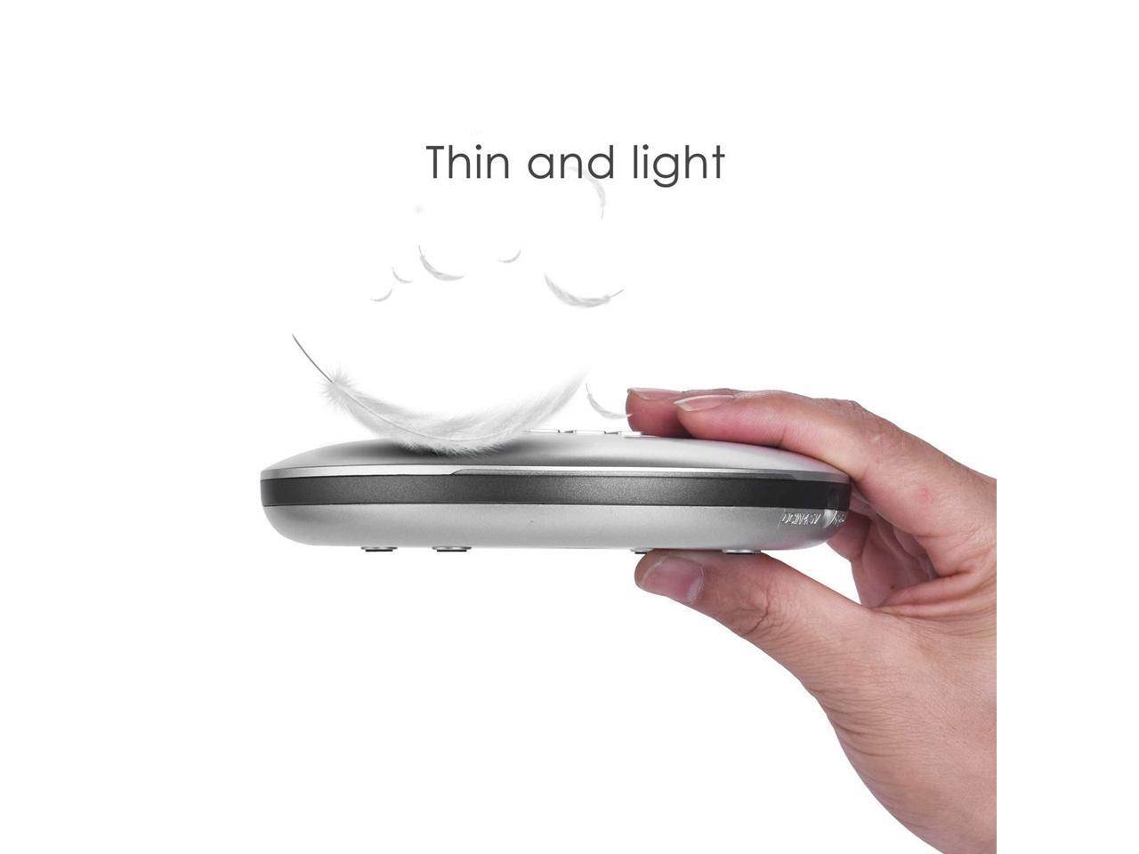 Werleo Portable CD Player Headphones HOTT Personal CD Walkman Music Player LCD Display Anti-Skip Protection Shockproof Anti Scratch Function Support CD MP3 CD CD-R CD-RW Format Silver