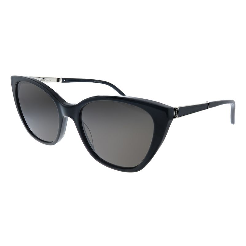 Saint Laurent SL M69 001 Womens Cat-Eye Sunglasses Black 56mm