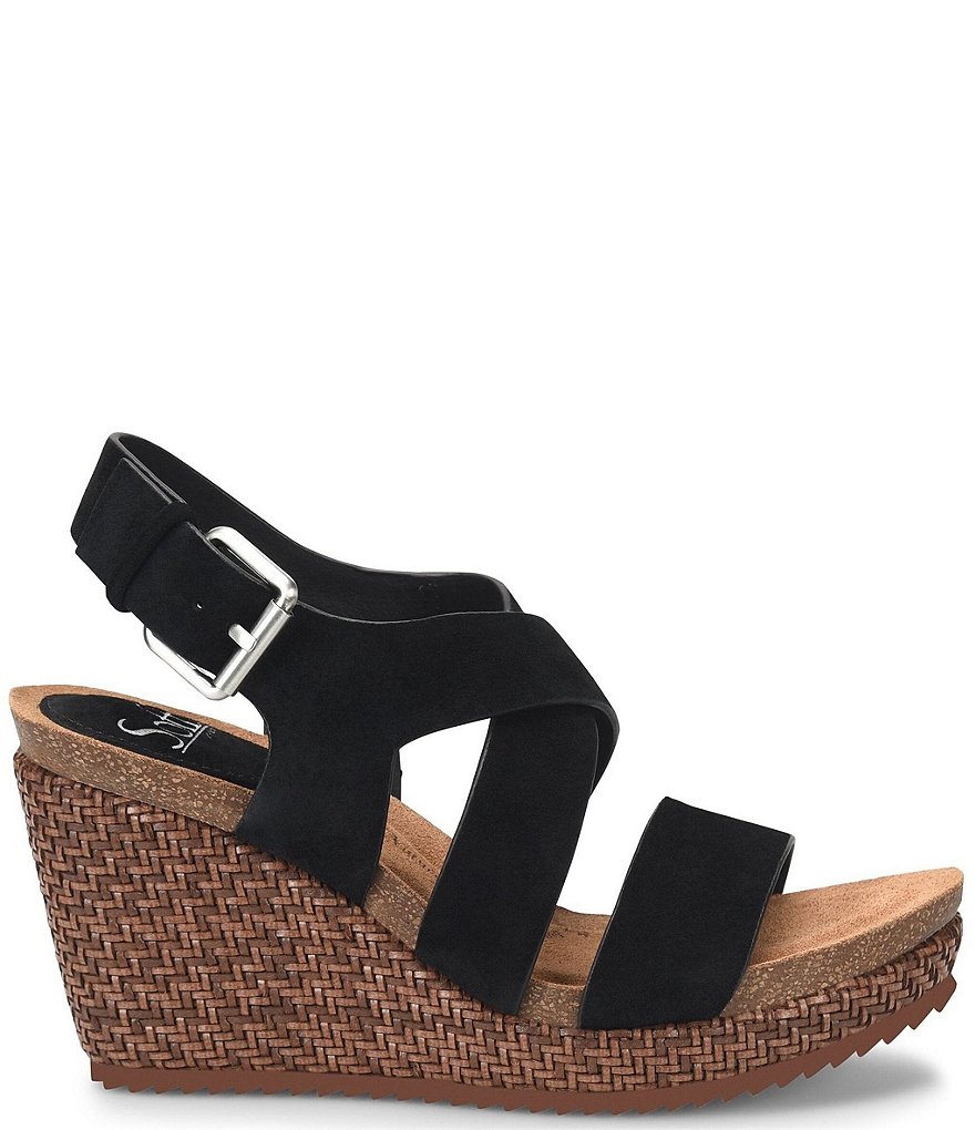 Sofft Haddison Suede Woven Wrapped Wedges