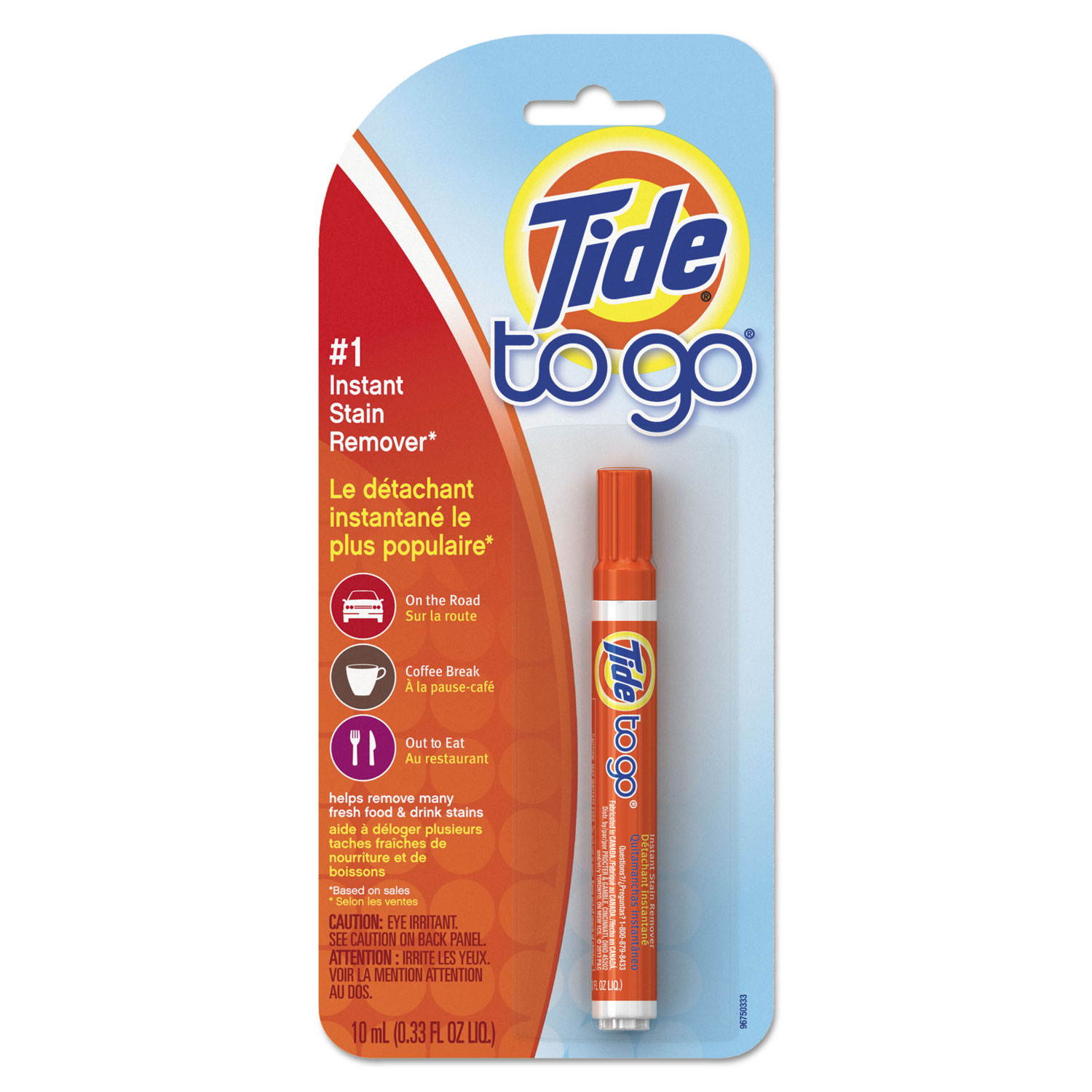 Tide 01870 To Go Stain Remover Pen, .338 oz. Pen