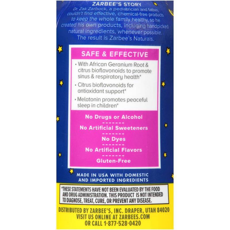 Zarbee's Naturals Nighttime Sinus & Respiratory Support - 7 fl oz