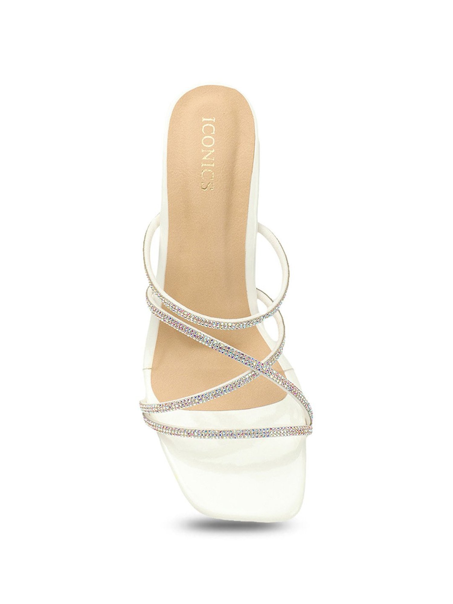 Iconics Women's White Casual Sandals