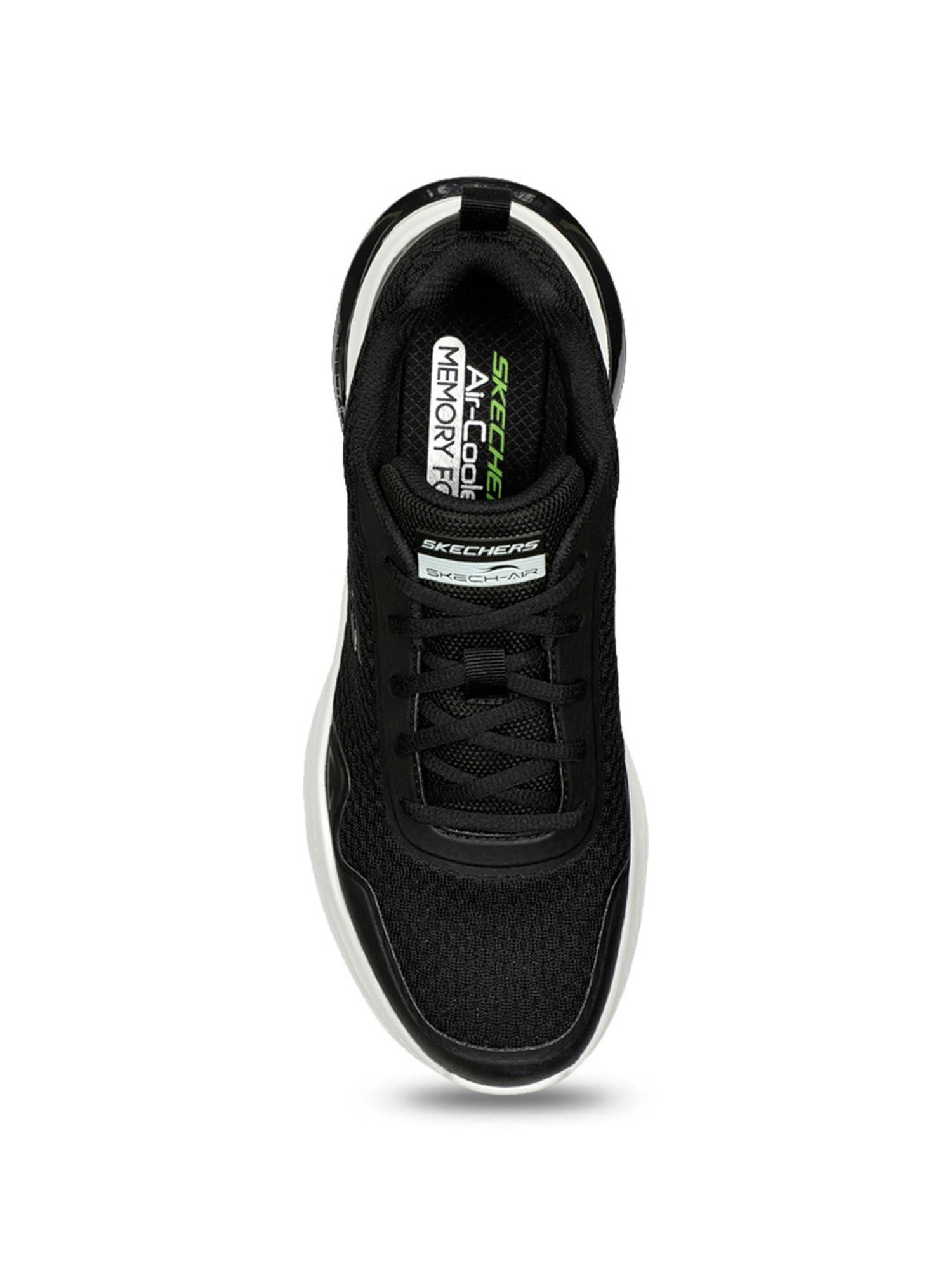 Skechers Men's AIR CUSHIONING - CITRO Black White Casual Sneakers