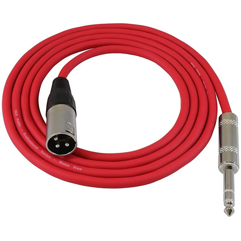 6ft Patch Cable Cords XLR Male to 14quot TRS Color Cables 6 Balanced Snake Cord 6 Pack